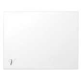 Aangepast monogram script initiaal notitieblok (Voorkant)