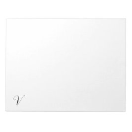 Aangepast monogram script initiaal notitieblok