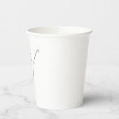 Aangepast monogram script initiaal papieren bekers (Links)