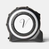 Aangepast monogram script initiaal rolmaat (Voorkant)