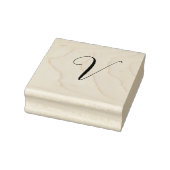 Aangepast monogram script initiaal rubberstempel (Stempel)