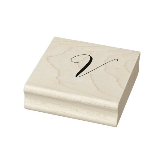 Aangepast monogram script initiaal rubberstempel (Stempel)