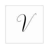 Aangepast monogram script initiaal rubberstempel (Afrduk)