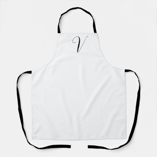 Aangepast monogram script initiaal schort (Voorkant)