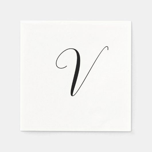 Aangepast monogram script initiaal servet (Voorkant)