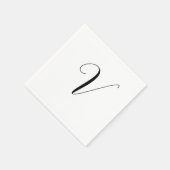 Aangepast monogram script initiaal servet (Hoek)