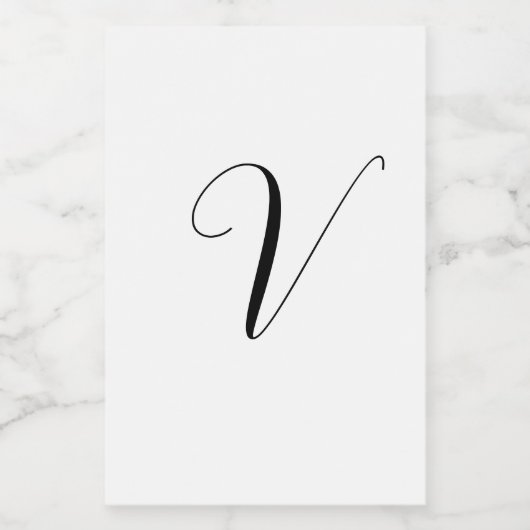 Aangepast monogram script initiaal voedselcontainer etiket (Enkel label)