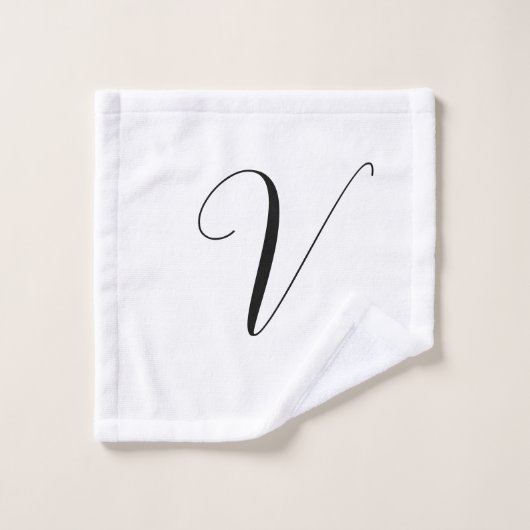 Aangepast monogram script initiaal washandje (Wasdoekje)