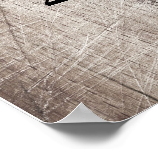 Aangepast monogram Senior Portret Rustic Collage Poster (Hoek)