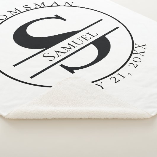 Aangepast monogram sherpa deken (3/4)