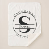 Aangepast monogram sherpa deken (Voorkant)