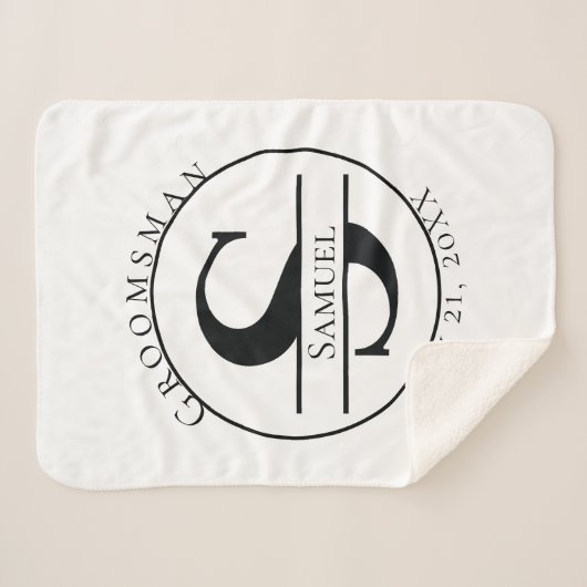 Aangepast monogram sherpa deken (Voorkant (horizontaal))