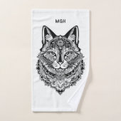 Aangepast Monogram Sierkat Bad Handdoek (Handdoek)