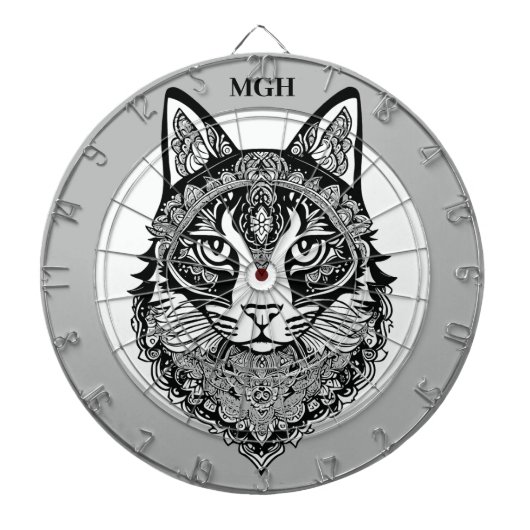 Aangepast Monogram Sierkat Dartbord (Voorkant)