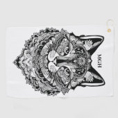 Aangepast Monogram Sierkat Golfhanddoek (Horizontaal)