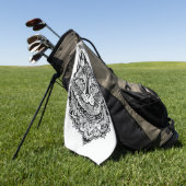 Aangepast Monogram Sierkat Golfhanddoek (Groen)