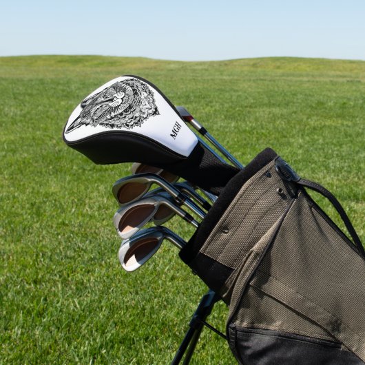 Aangepast Monogram Sierkat Golfheadcover (Insitu)
