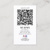 Aangepast monogram sociale media foto Pet Influenc Visitekaartje (Achterkant)