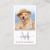 Aangepast monogram sociale media foto Pet Influenc Visitekaartje (Voorkant)