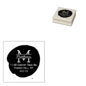 Aangepast monogram stijlvol inktplaat rubberstempel (Gestempeld)
