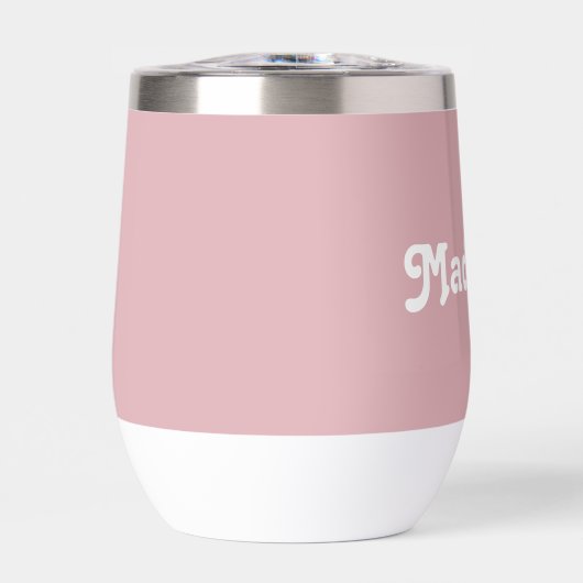 Aangepast monogram, stoffige roze retro typografie (Voorkant)