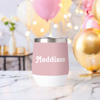 Aangepast monogram, stoffige roze retro typografie