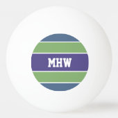 Aangepast monogram Stripes Pattern pingpongballen (Voorkant)