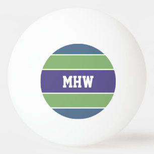 Aangepast monogram Stripes Pattern pingpongballen