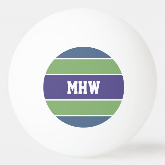 Aangepast monogram Stripes Pattern pingpongballen (Voorkant)