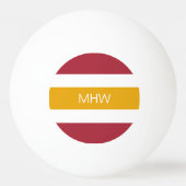 Aangepast monogram Stripes Pattern pingpongballen (Achterkant)