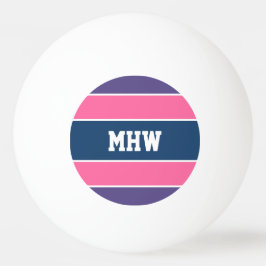 Aangepast monogram Stripes Pattern pingpongballen
