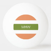 Aangepast monogram Stripes Pattern pingpongballen (Voorkant)