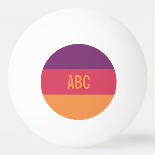 Aangepast monogram Stripes Pattern pingpongballen (Voorkant)