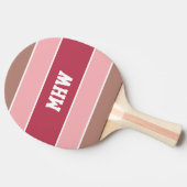 Aangepast monogram Stripes Pattern pingpongpeddel Tafeltennisbatje (Zijkant)