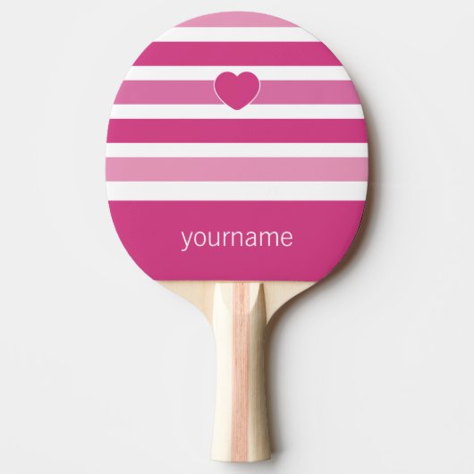 Aangepast monogram Stripes Pattern pingpongpeddel Tafeltennisbatje (Voorkant)