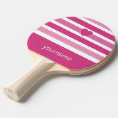 Aangepast monogram Stripes Pattern pingpongpeddel Tafeltennisbatje (Voorkant Gekanteld)
