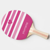 Aangepast monogram Stripes Pattern pingpongpeddel Tafeltennisbatje (Zijkant)