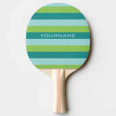 Aangepast monogram Stripes Pattern pingpongpeddel Tafeltennisbatje (Achterkant)