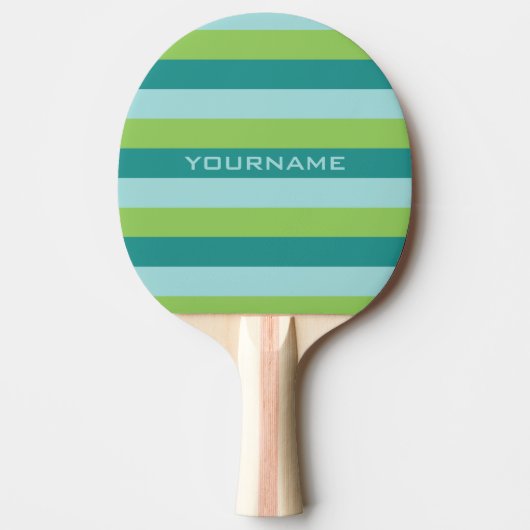 Aangepast monogram Stripes Pattern pingpongpeddel Tafeltennisbatje (Voorkant)