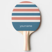 Aangepast monogram Stripes Pattern pingpongpeddel Tafeltennisbatje (Voorkant)