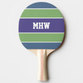 Aangepast monogram Stripes Pattern pingpongpeddel Tafeltennisbatje (Achterkant)