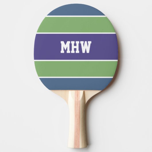 Aangepast monogram Stripes Pattern pingpongpeddel Tafeltennisbatje (Voorkant)
