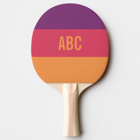 Aangepast monogram Stripes Pattern pingpongpeddel Tafeltennisbatje (Achterkant)
