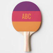 Aangepast monogram Stripes Pattern pingpongpeddel Tafeltennisbatje (Voorkant)
