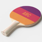 Aangepast monogram Stripes Pattern pingpongpeddel Tafeltennisbatje (Voorkant Gekanteld)