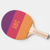 Aangepast monogram Stripes Pattern pingpongpeddel Tafeltennisbatje (Zijkant)