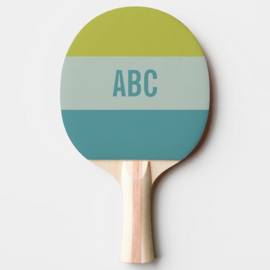 Aangepast monogram Stripes Pattern pingpongpeddel Tafeltennisbatje (Achterkant)