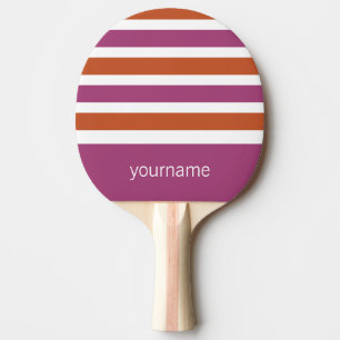 Aangepast monogram Stripes Pattern pingpongpeddel Tafeltennisbatje