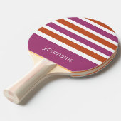 Aangepast monogram Stripes Pattern pingpongpeddel Tafeltennisbatje (Voorkant Gekanteld)