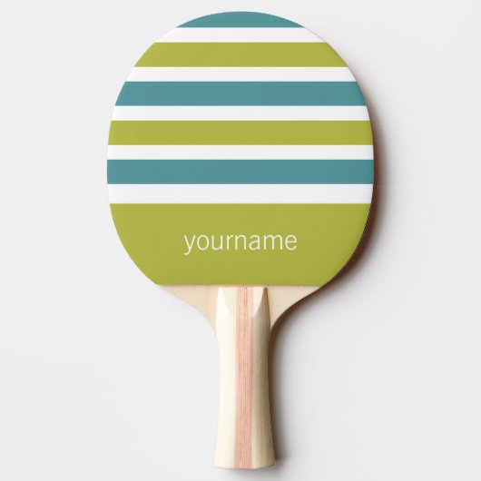 Aangepast monogram Stripes Pattern pingpongpeddel Tafeltennisbatje (Achterkant)